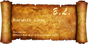 Barabit Lina névjegykártya